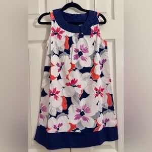 Gymboree Floral Sleeveless Dress with Bow Accent